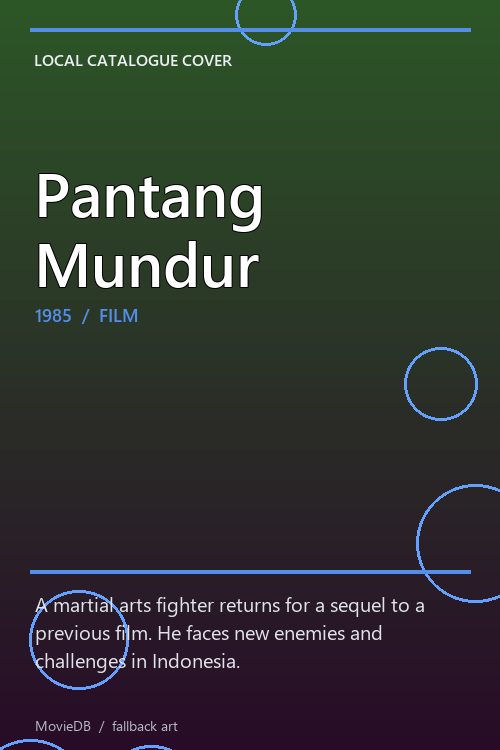 Pantang Mundur poster
