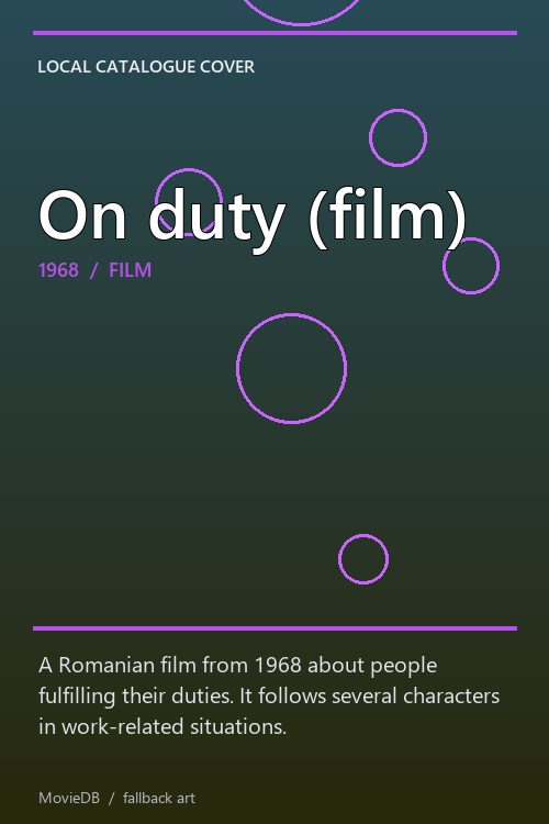 On duty (film) poster