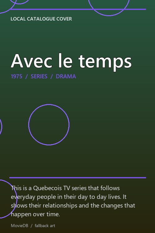 Avec le temps poster