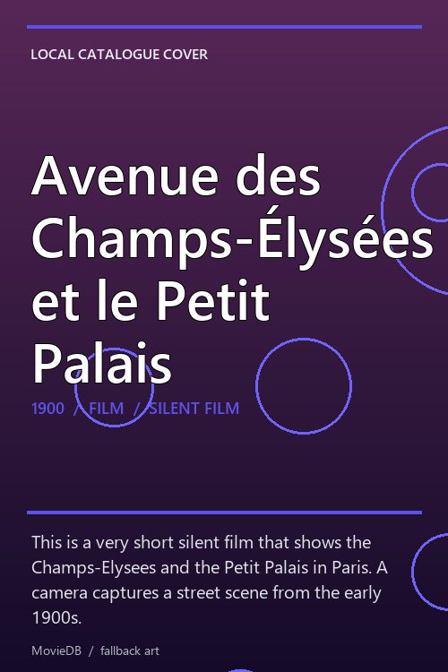 Avenue des Champs-Élysées et le Petit Palais poster