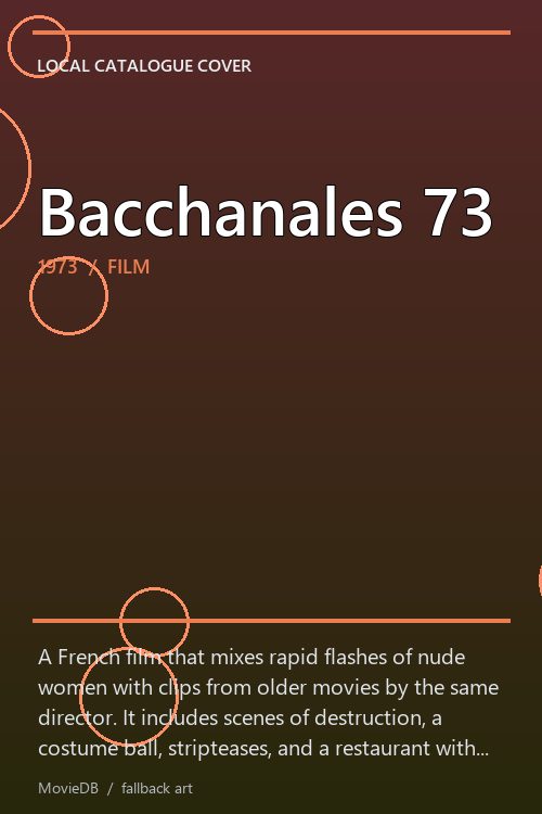 Bacchanales 73 poster