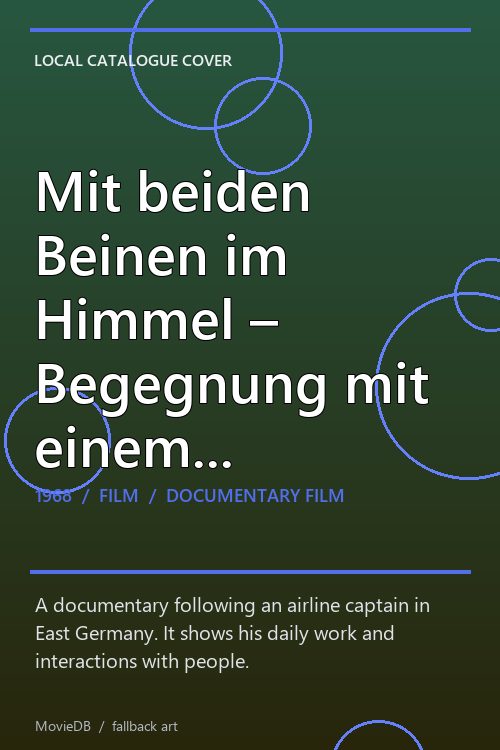 Mit beiden Beinen im Himmel – Begegnung mit einem Flugkapitän poster
