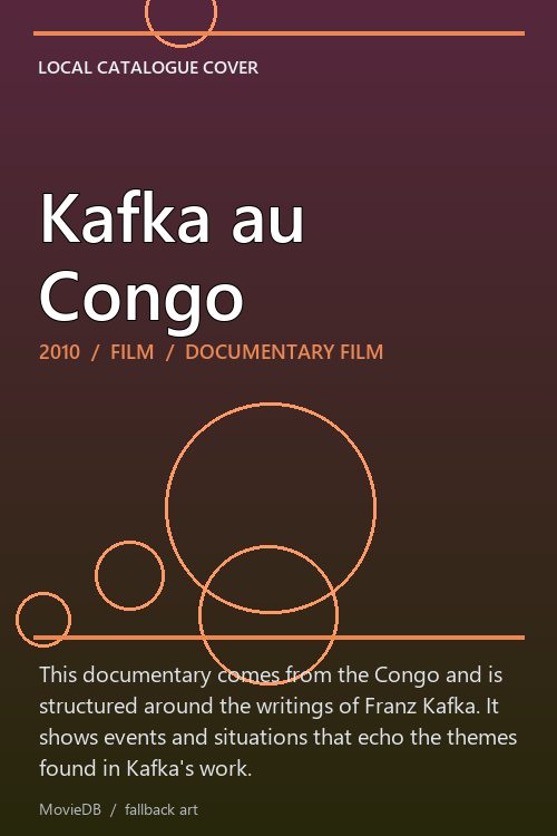 Kafka au Congo poster
