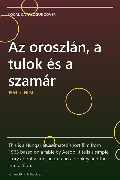 Az oroszlán, a tulok és a szamár poster