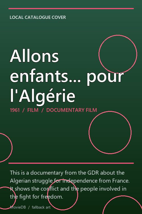Allons enfants... pour l'Algérie poster