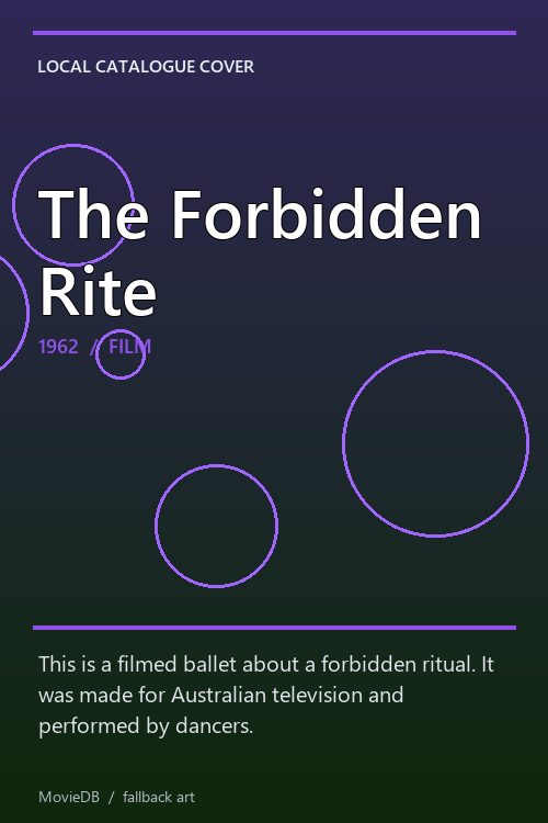 The Forbidden Rite poster
