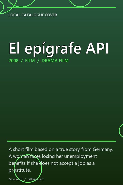 El epígrafe API poster