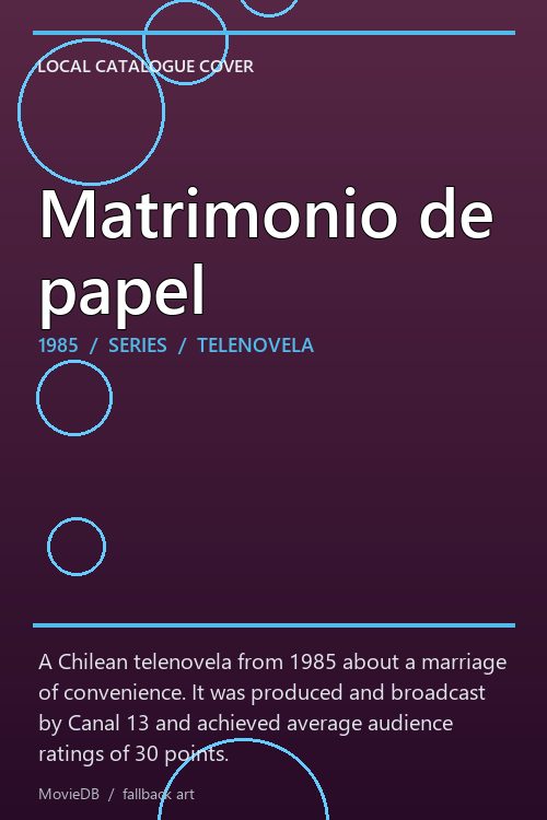 Matrimonio de papel poster