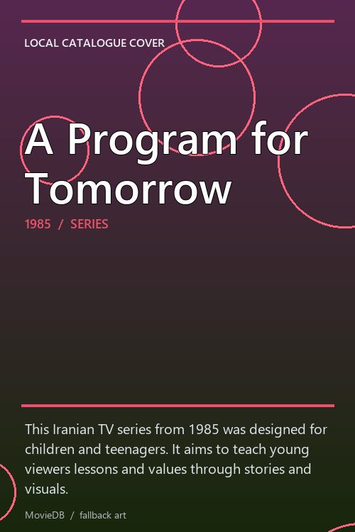 A Program for Tomorrow poster