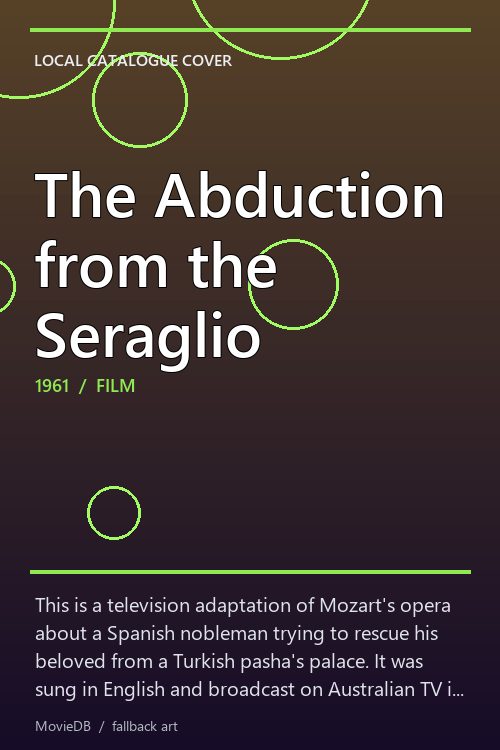 The Abduction from the Seraglio poster