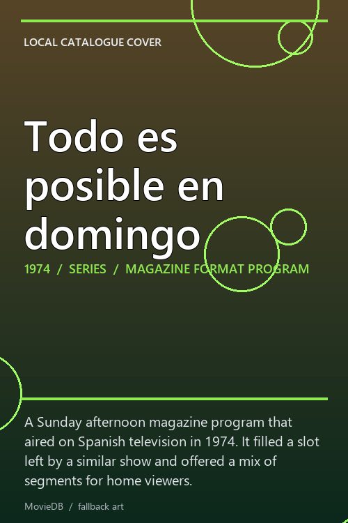 Todo es posible en domingo poster