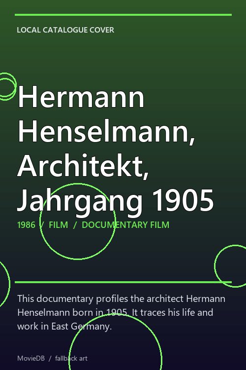 Hermann Henselmann, Architekt, Jahrgang 1905 poster