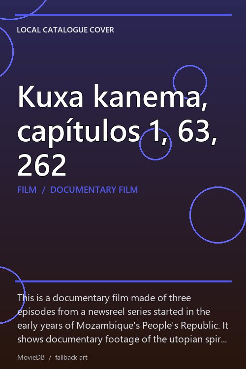 Kuxa kanema, capítulos 1, 63, 262 poster