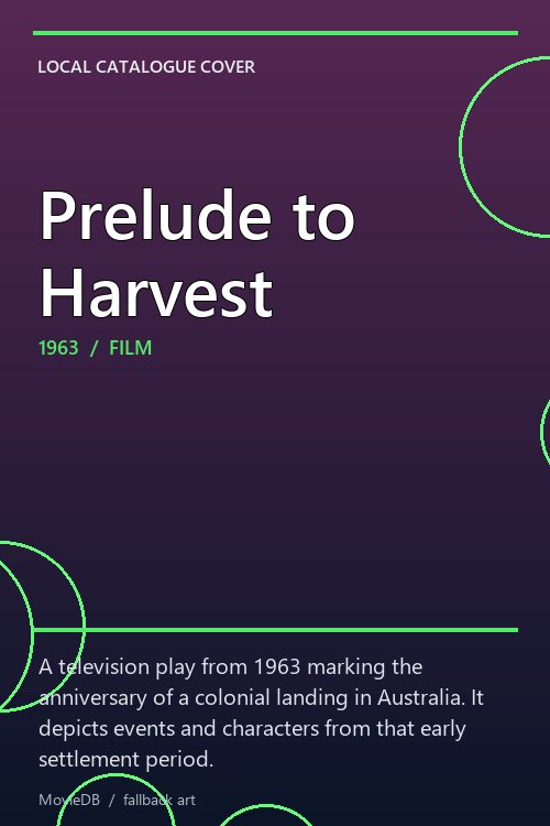 Prelude to Harvest poster