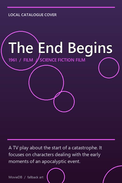 The End Begins poster