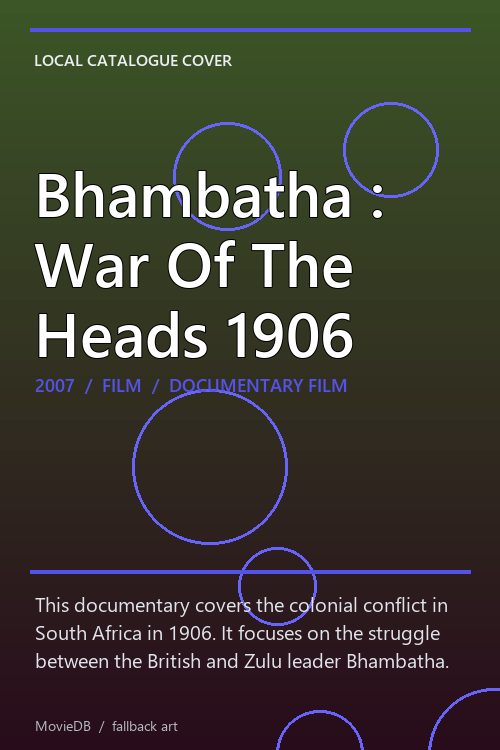 Bhambatha : War Of The Heads 1906 poster