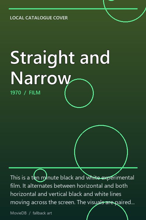 Straight and Narrow poster