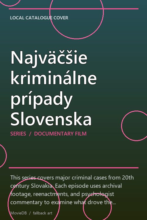 Najväčšie kriminálne prípady Slovenska poster