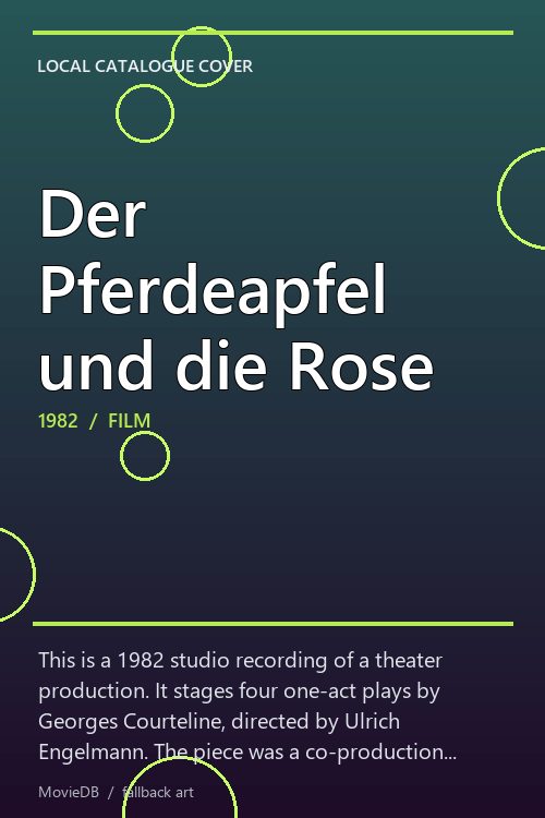 Der Pferdeapfel und die Rose poster