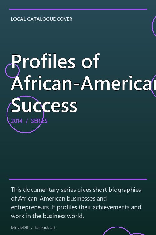Profiles of African-American Success poster