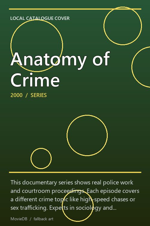Anatomy of Crime poster