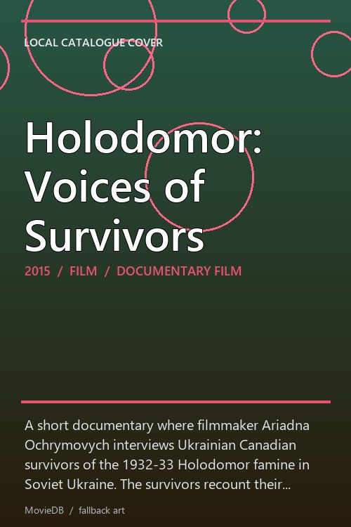 Holodomor: Voices of Survivors poster