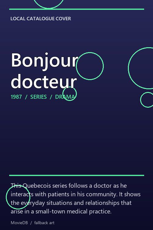 Bonjour docteur poster