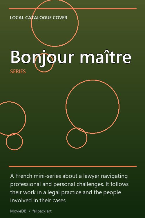 Bonjour maître poster