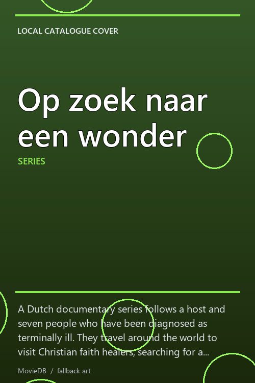 Op zoek naar een wonder poster