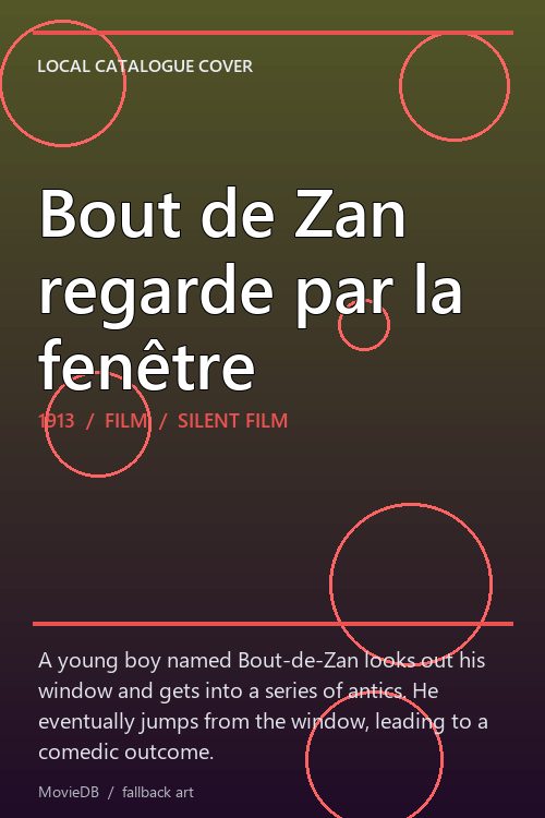 Bout de Zan regarde par la fenêtre poster