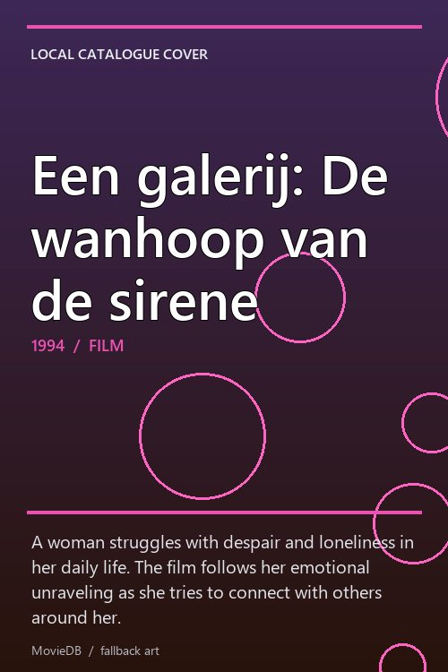 Een galerij: De wanhoop van de sirene poster