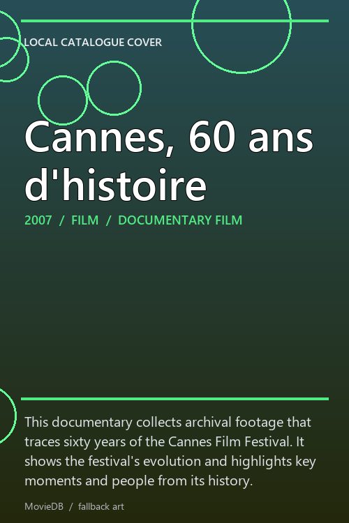 Cannes, 60 ans d'histoire poster