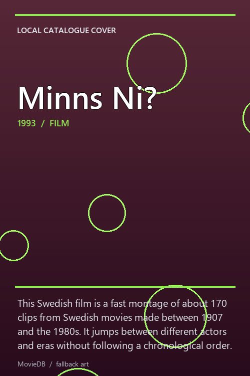 Minns Ni? poster