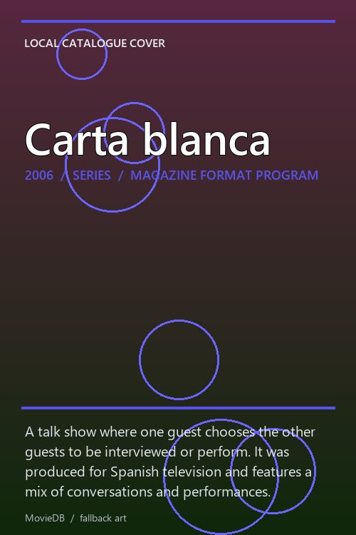 Carta blanca poster