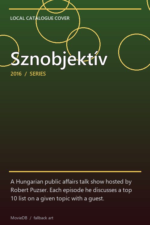 Sznobjektív poster