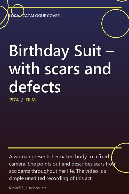 Birthday Suit – with scars and defects poster
