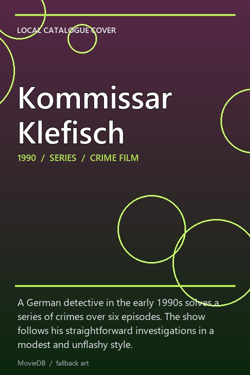 Kommissar Klefisch poster