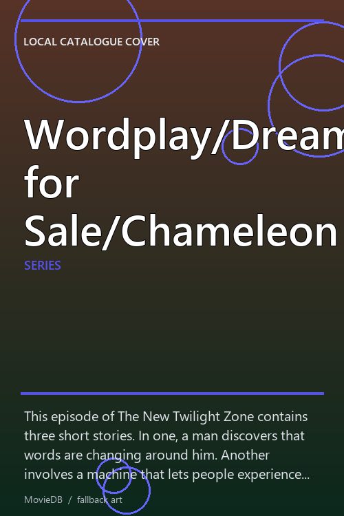 Wordplay/Dreams for Sale/Chameleon poster