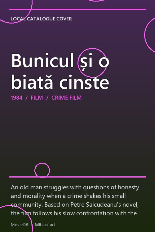 Bunicul și o biată cinste poster