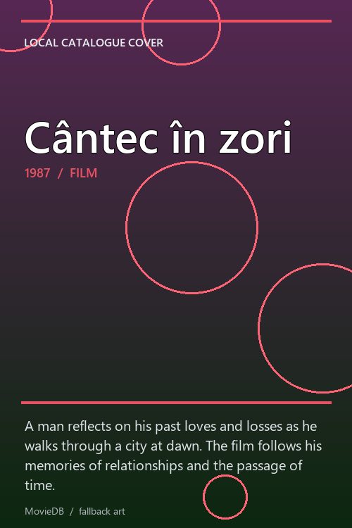 Cântec în zori poster