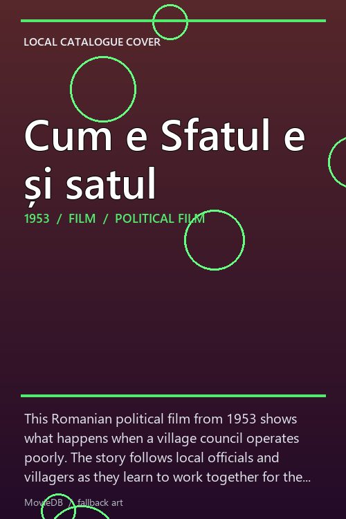 Cum e Sfatul e și satul poster