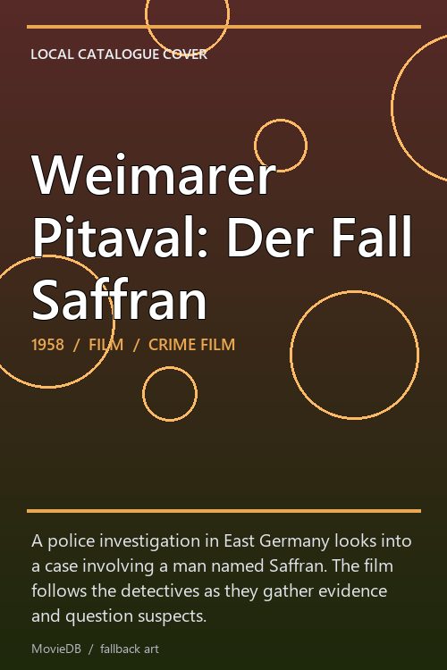 Weimarer Pitaval: Der Fall Saffran poster