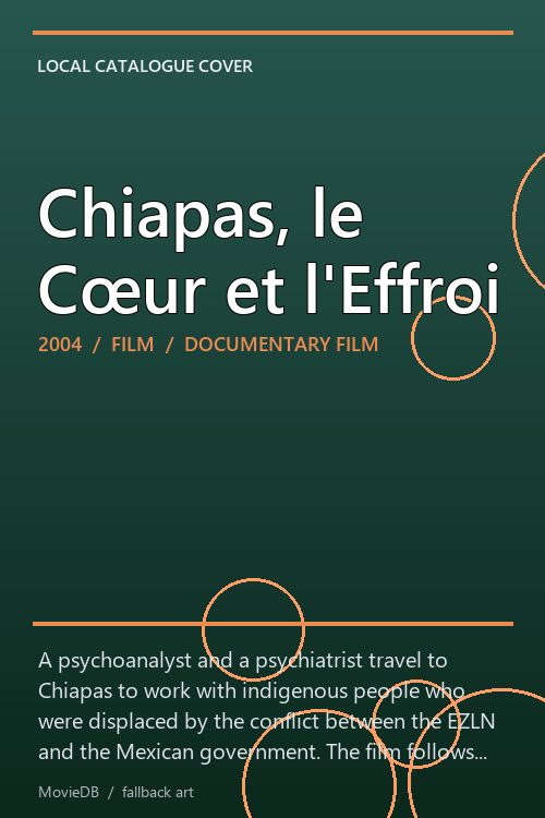Chiapas, le Cœur et l'Effroi poster