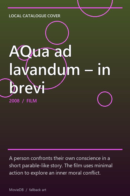 AQua ad lavandum – in brevi poster