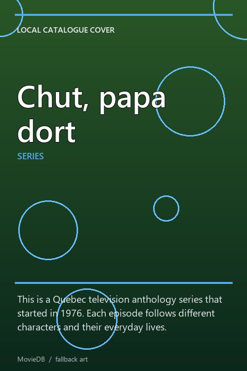 Chut, papa dort poster