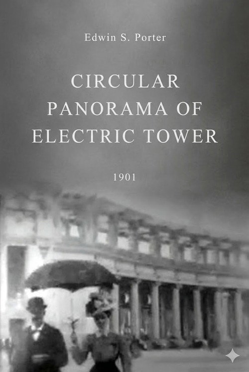 Circular Panorama of the Electric Tower and Pond poster