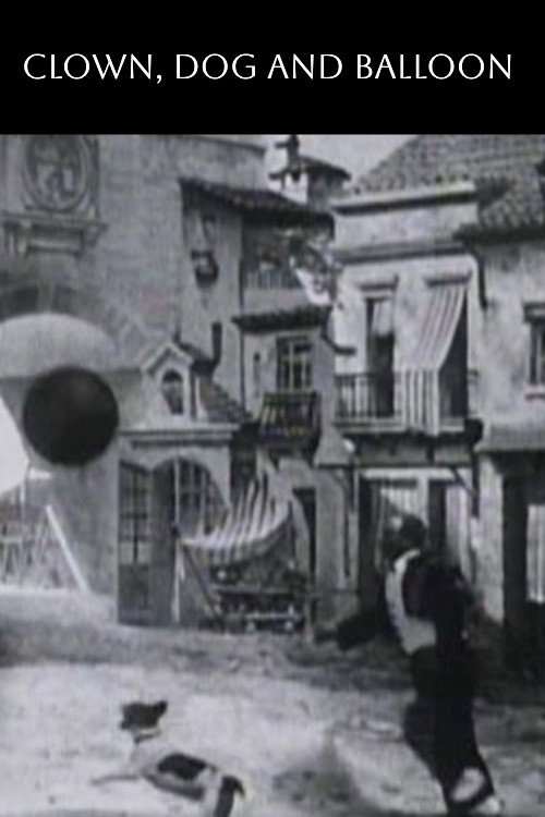 Clown, chien et ballon poster