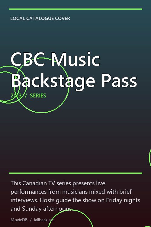 CBC Music Backstage Pass poster
