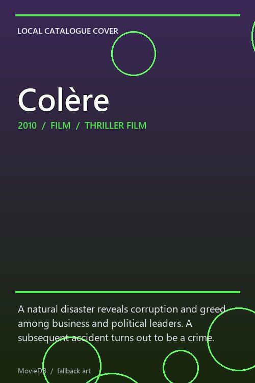 Colère poster