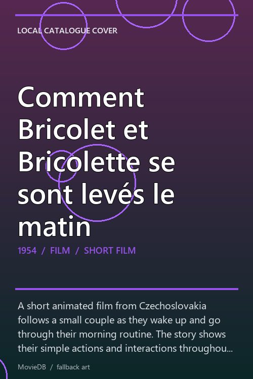 Comment Bricolet et Bricolette se sont levés le matin poster